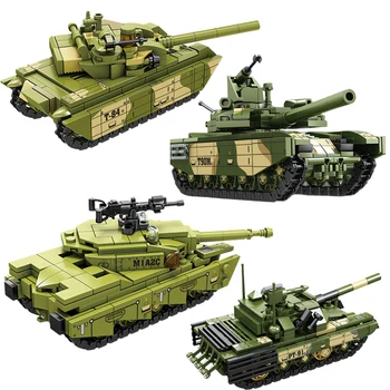 Moderné Vojenské Tank Model US M1A2 C Hlavný Bojový Tank Montáž stavebnicových T90/PT-91MOC detské Hračky Darček k Narodeninám