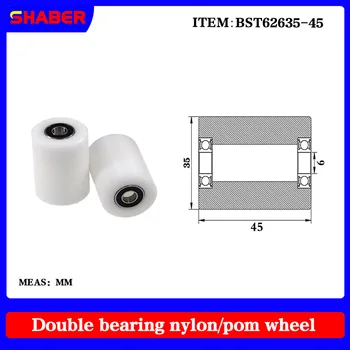 【SHABER] vyzýva Dodanie nylon plastu vysokej nosné kladka BST62635-45 pásov určených rozšírené valček