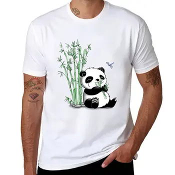 Panda Jesť Bambusu T-Shirt športový fanúšik, t-shirts nové vydanie tričko rýchle sušenie tričko čierne tričko pánske bavlnené tričká