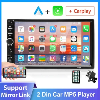 Android Auto CarPlay autorádia GPS multimediálny prehrávač 2 DIN univerzálny 7 palcový Auto stereo WiFi Zrkadlo Odkaz Hráč, Vedúci Jednotky