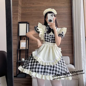 Ženské Plus Veľkosť Lolita Šaty pre Slúžky Anime Cosplay Lolita Oblečenie Inšpirované Vintage dámske Oblečenie Dievča Víla Kei 8089