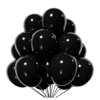 Čierna Strana Balón Sady Rôznych Veľkostiach, Sú Vhodné Pre Halloween A Vďakyvzdania Dekorácie Jednoduché Použitie