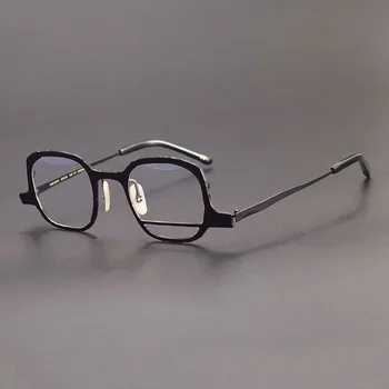 Japonské ručné retro móda okuliare Osobné štvorcový rám krátkozrakosť, okuliare, rám Nika pop kvalitné okuliare