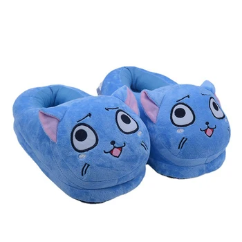 28 cm Japonskom Anime Víla Chvost Šťastný Papuče Cartoon Cosplay Kostým, Topánky Modrá Mačka Muži Ženy Krytý Domov Zime Teplé Topánky Dary