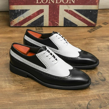Luxusné Nízkej Top Oxford Topánky pre Mužov Čipky Business Šaty, Topánky Muž Moccasins Homme Office Classic Kožené Topánky Muži Móda