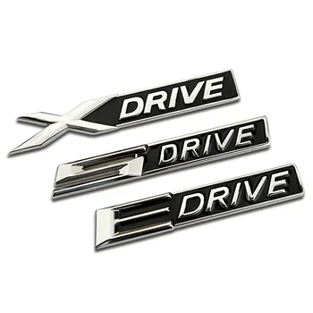 3D Kovové Auto Znak, Odznak Nálepky Sdrive Edrive Xdrive Logo pre 3 5 Series E90 E39 E46 F10 F20 F30 X1 X3 X5 X6 Accessorie Obtlačky