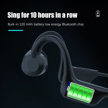 VG02 Bluetooth5.1 Kostné Vedenie Bezdrôtové Slúchadlá Earhook S Mikrofón Stereo Zvuk Športové Nepremokavé Neckband Headset Konektor Pre Slúchadlá