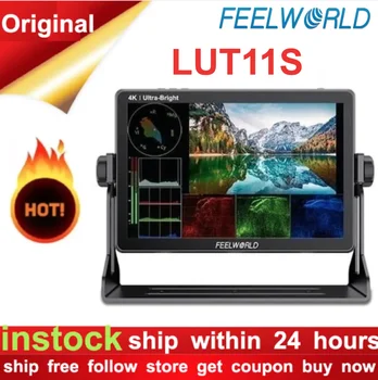 FEELWORLD LUT11S 10.1 Palcový 2000nit Ultra Svetlé IPS Dotykový Displej 3DLUT 3G-SDI HDMI Fotoaparátu DSLR Oblasti Monitor s F970 Externé