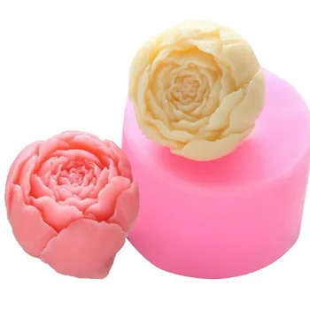 Nový Kvet/Rose Vosk Kremíka 3D Mydlo Formy Cake Decoration Ručné Ručné Živice Gumpaste Plesne M2442 Hlinené Omietky