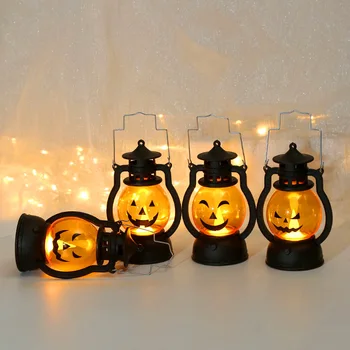 Halloween Visí Tekvica Lampáš Svetlo LED Ghost Lampa sviečkach Retro Malé Olejové Lampy Halloween Party Domova Horor Rekvizity