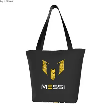 Opakovane Messis Futbal Nákupní Taška Ženy Ramenný Plátno Tote Bag Umývateľný Potraviny Shopper Tašky