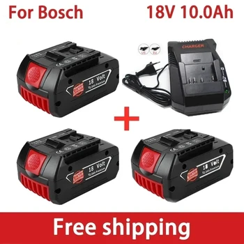 Pre 18V Batérie Bosch 10Ah pre Bosch Elektrická Vŕtačka 18V Nabíjateľná Li-ion Batéria BAT609 BAT609G BAT618 BAT618G BAT614 Nabíjačky