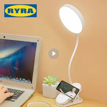 360° Flexibilné Štúdia Tabuľka Lampa S Klip USB Nabíjateľné Stolná Lampa Posteli Nočné Svetlo Pre Spálne Štúdie Čítanie Úrad Práce