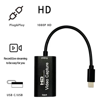 4K 1080P DC 5V 0.4 Audio A Video Zachytávanie Karty HDMI-kompatibilný s USB 2.0/Typ-c Video Hry Grabber Záznamu pre Počítač, Telefón