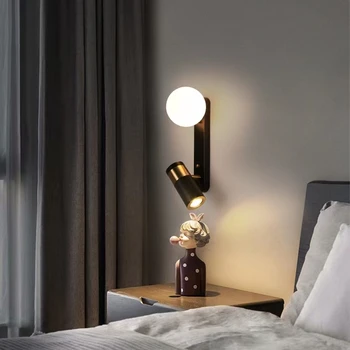 Moderné Čierne Zlato LED Reflektor, Nástenné Svietidlá Osvetlenie pre Nočné Spálňa Štúdia Obývacia Izba Výzdobu Lampa