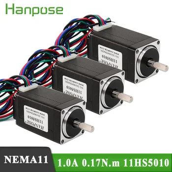 hanpose nema11 stepper Motor 4-kábel 28X50mm 11HS5010 0.17 N. M 1,8 stupňov krok motor pre 3D tlačiarne NEMA11 Stepper Motor, 12v