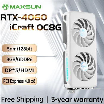 MAXSUN Grafické Karty RTX 4060 iCraft OC8G GDDR6 GPU 128bit PCI Express 4.0 xperia x8 Herné grafická Karta Plochu komponenty Počítača