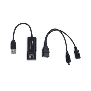 USB 2.0 RJ45 Adaptér s Mirco OTG USB 2.0 Adaptér Kábel Ethernet LAN Adaptér pre Amazon Požiaru TV 3 alebo Držať GEN 2