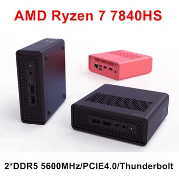 Nové Topton Mini PC Gamer AMD Ryzen 7 7840HS 2*DDR5 5600MHz PCIE4.0 USB4.0 Thunderbolt4 Windows 11 Prenosné MiniPC Počítač WiFi6