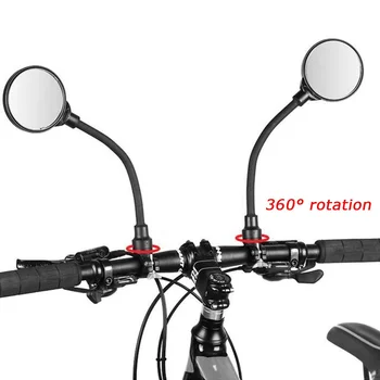 MTB Spätné Zrkadlo Flexibilné Požičovňa Bezpečnosti Kolo Riadidlá Zrkadlo Náhradný Conveninently a Jednoduchá Inštalácia Bicykli Časti
