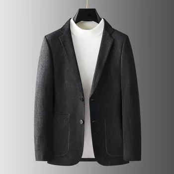 5606-Voľný oblek podnikanie Mužov bežné prekladané prekladané jet bunda jacket-bunda jeden top West