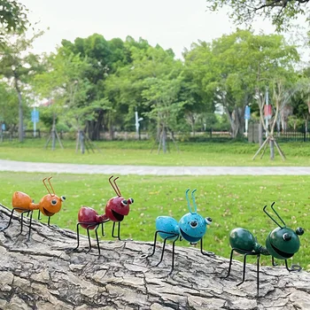 3D Domáce Kovaného Železa Ant Ozdoby Rozprávková Záhrada Kovové Ant Figúrka Ozdoby, Dekorácie pre Vonkajšie Záhradné Kosačky na Dvore Dekorácie