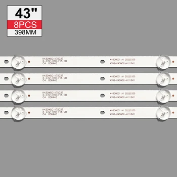8PCS TV Lampa Súpravy Podsvietenie LED Pásy Pre AOC LE43M3570/60 LE43M3579 LED Bary Pásma 4708-K43WDC-A1113N11 Vládcov K430WDC1 A1
