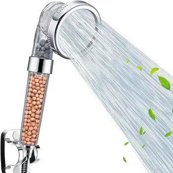 Kúpeľňa 3-Funkcia SPA Sprcha Nastaviteľné Vysoký Tlak Aniónové Filter Vaňa Hlavu Úsporu Vody, Filter Korálky Sprcha Drosphipping
