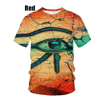 BIANYILONG Značky Letné T-Shirt Starovekého Egypta 3D Tlač Mužov O Krk Krátky Rukáv Retro Egypt Zábavné Grafický Prvok Topy
