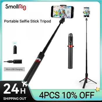 SmallRig Prenosné Selfie Stick Statív ST20 Pro s Bluetooth Diaľkové Ovládanie a Smartphone Držiteľ,Skladací Stojan 3636B