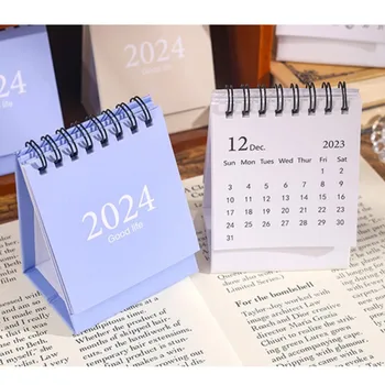 2023.8-2024.12 Mini Stolový Kalendár Farbou Papier Písací Stôl Kalendár