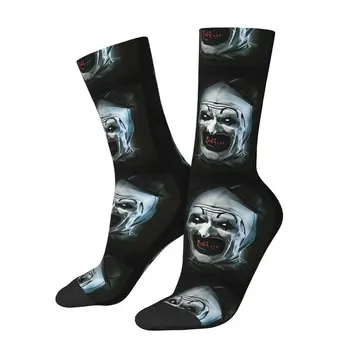 Vtipné pánske Ponožky Stredné Horor Vintage Terrifier Hororových Filmov Hip Hop Bezšvíkové Posádky Ponožky Darček Vzor Vytlačené