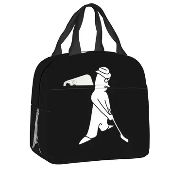Golf Logo Izolované Obed Taška pre Školského Úradu Prenosné Tepelné Chladnejšie Bento Box, Ženy, Deti Potravín Kontajner Tote Tašky