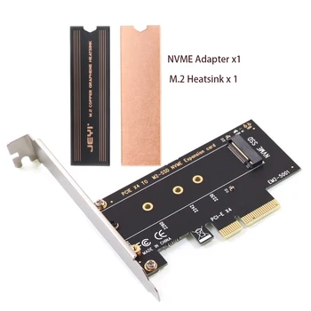 M. 2 NVME SSD Do PCIe 4.0 Karty Adaptéra 64Gbps M-Key PCIe X4 pre PC PCI-E GEN4 Plnej Rýchlosti s Medené Fólie + Grafén Chladiča