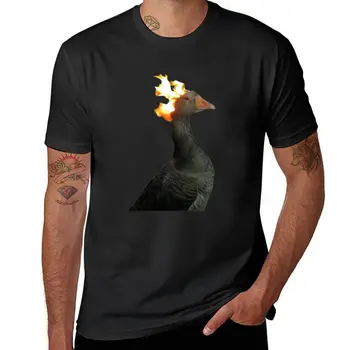 Nové Horiace Kačica meme Tričko nové vydanie tričko Estetické oblečenie, Blúzky, obyčajný, t košele mužov