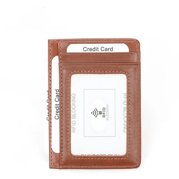 Nový štýl mužov karta RFID banka držiteľa karty kožené vosk kožené ležérne módne ľahké a kompaktné kožené držiteľa karty.
