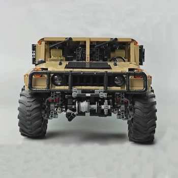 High-tech Vojenskú MOC Vojny Veľké Off-road Vozidla H1 Model Stavebné Bloky, Tehla Diaľkové Ovládanie Auta Hračky Deti Narodeninám Chlapec