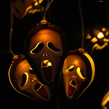 Halloween Dekoratívne Svietidlo Reťazce Festival Rozloženie Stránok, Rekvizity Horor Osvetlenie Spider Tekvica Bat Kreatívny Vzor