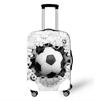 Futbal vytlačené cestovné batožiny elastické batožiny vozíka prípade, ochranný kryt, vhodný pre 18-32 palcový batožiny ochranný kryt