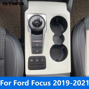 Pre Ford Focus 2019 2020 2021 Uhlíkových Vlákien Vody Držiak Rámu Radenie Okno Panel Kryt Rámu Orezania Príslušenstvo Auto Styling