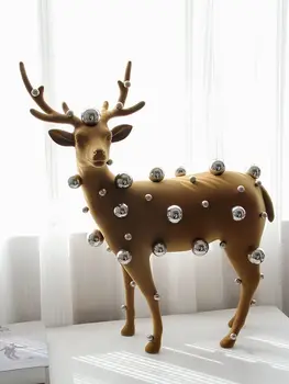 Kreatívne Svetlo Luxusné Elk Domáce Dekorácie Živice Semiš V Jeleň Modelu Dom Predaj Úrad Vstupné Dvere Dekorácie