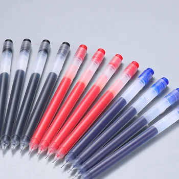 12 guľôčkové pero veľkú kapacitu gélové pero obrie môžete napísať plný ihly trubice carbon black kefa otázku podpis pero