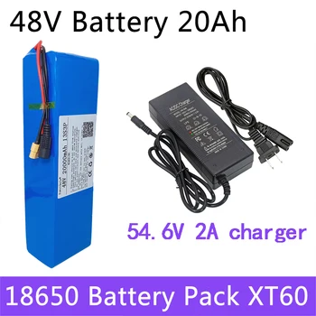 Batéria 48V 20Ah 13S3P XT60 18650 Lítium-iónová Batéria 20Ah Pre 54.6 v E-bike Elektrické požičovňa Skútrov s BMS nabíjačky