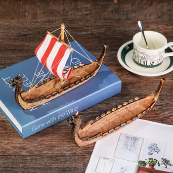 Jedinečná Plavba Loďou Socha Nostalgické Umelecké Remeslo Hladké Hrany Plachetnica Model Miniatúrne Figúrky