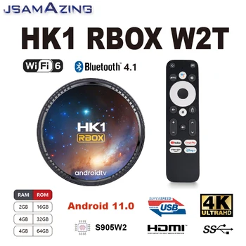 HK1 W2T Android 11.0 Smart TV BOX S905W2 Hlas Diaľkové ARM Cortex A53 2/4GB 16/32/ 64GB 8K 3D 2.4 G/5G Pre Google Media Player