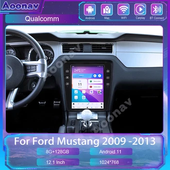 12.1 Palce Android 11 autorádio Pre Ford Mustang 2009 2010-2013 Qualcomm Auto GPS Navigácie Multimediálny Prehrávač Bezdrôtový Carplay