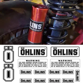 Tlmič Ohlins Logo Obtlačky Motocykel Nálepky Tlmič Opaľovací Krém Transparentné Dekoratívne Nepremokavé Odtlačkový