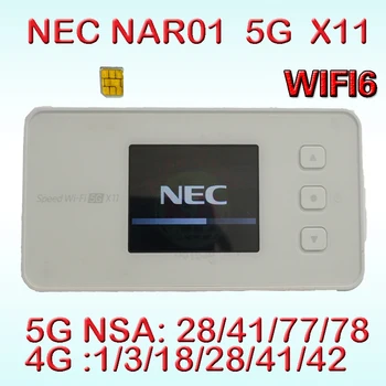 odomknutý NEC NAR01 Rýchlosť WiFi 5G X11 Prenosné WiFi6 5G Router mifi 4g lte s slot karty sim kapela 28 2.7 gbps 4000mAh