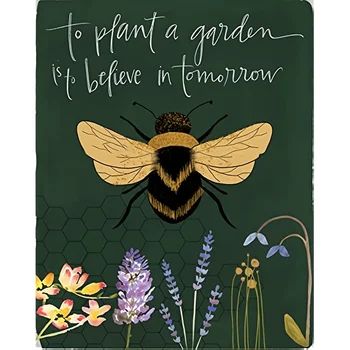 Tin Prihlásiť, Aby Rastlina Záhrada Je Myslíte, že V Včely Z Zajtra Kovov Cín SignMetal Doska, Kov Prihlásiť Stenu Decor 12x8 Palec