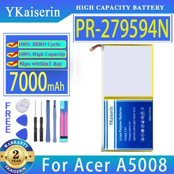 YKaiserin 7000mAh Náhradné Batérie PR-279594N PR279594N Pre Acer Iconia 10 Iconia10 A3-A40 A5008 One10 One10 B3-A20 B3-A30